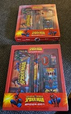 Spiderman School Supplies Pencil Eraser Sharpener Case Ruler Set Lot Of 2 See