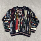 COOGI Australia Jumper Men S Colourful 3D Knit Cotton Crew Neck Pullover 90s