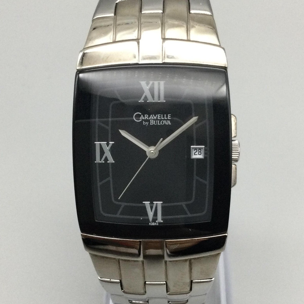 Caravelle By Bulova Unisex Watch 28mm Black Dial Date 43B43  display picture 1