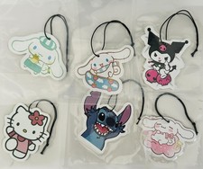 Hello Kitty, Stitch, Kuromi Cinna, 6 Air Fresheners for Car/Office/Home