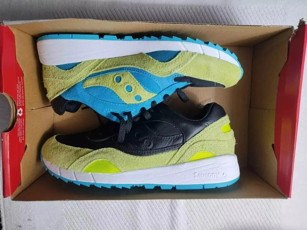 Saucony Originals Shadow 6000 Yellow Blue Running Shoes  display picture 2
