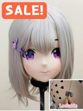 Sale  crossdress Full head lockable head-shell cosplay anime kigurumi mask