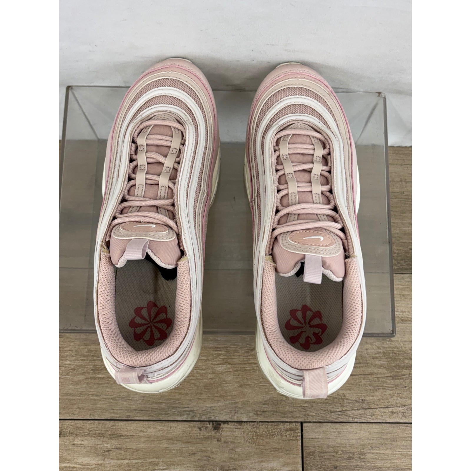 Nike Air Max 97 Women DH8016 600 Pink White Athletic Shoes Sneakers Size 8.5