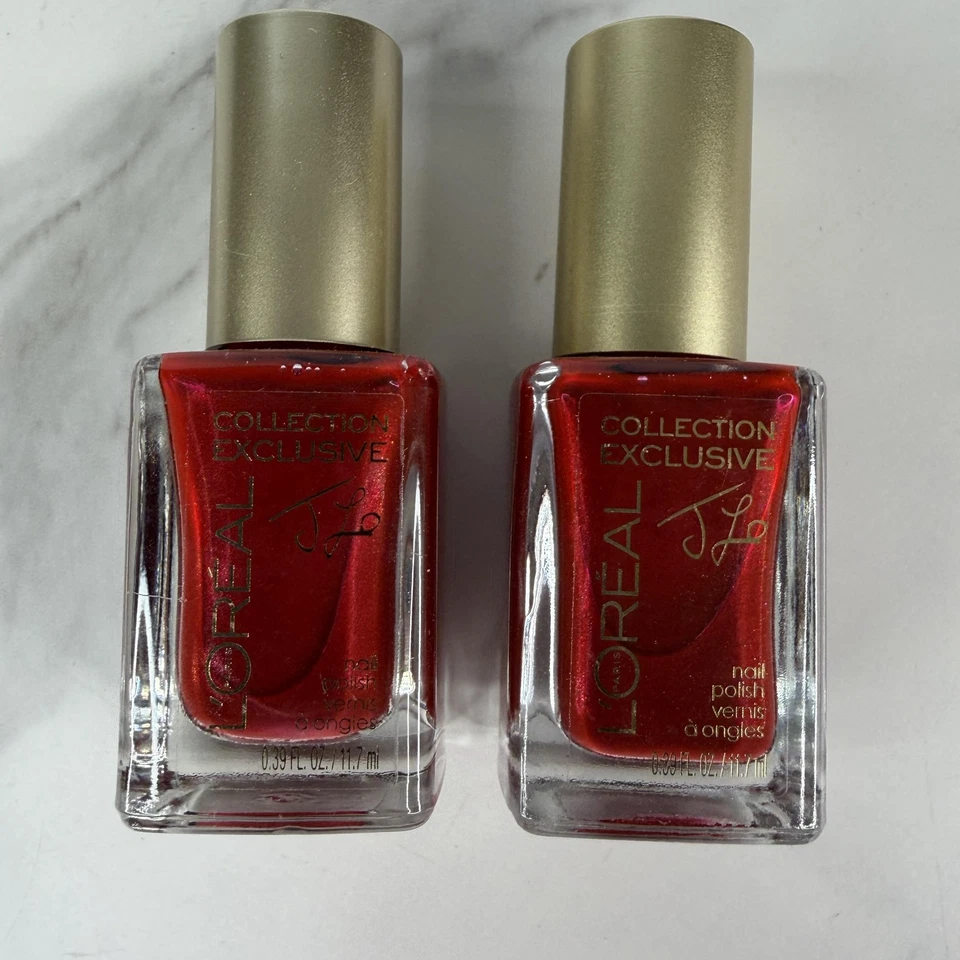 L'Oreal Collection Exclusive Nail Polish 725 Jennifer's Red Lot of 2 0.39 fl oz - Image 3 of 4