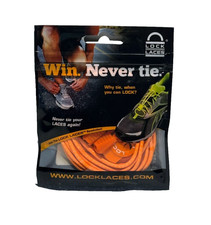 Orange LOCK LACES Elastic Shoelace  Fastening System New/Sealed