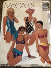 ? McCALL'S #4321 - LADIES ( 4 STYLE ) ONE & TWO PIECE SWIMSUIT PATTERN 12 FF