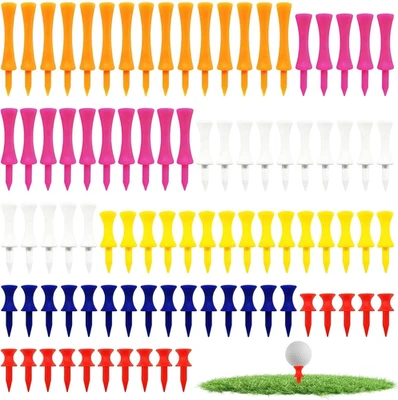 90 Stück Golf Tees, Kunststoff Driver, unzerbrechlich, Professional Unzerbrechli - Bild 1 von 4