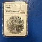 1996 $1 American Silver Eagle Dollar NGC MS69