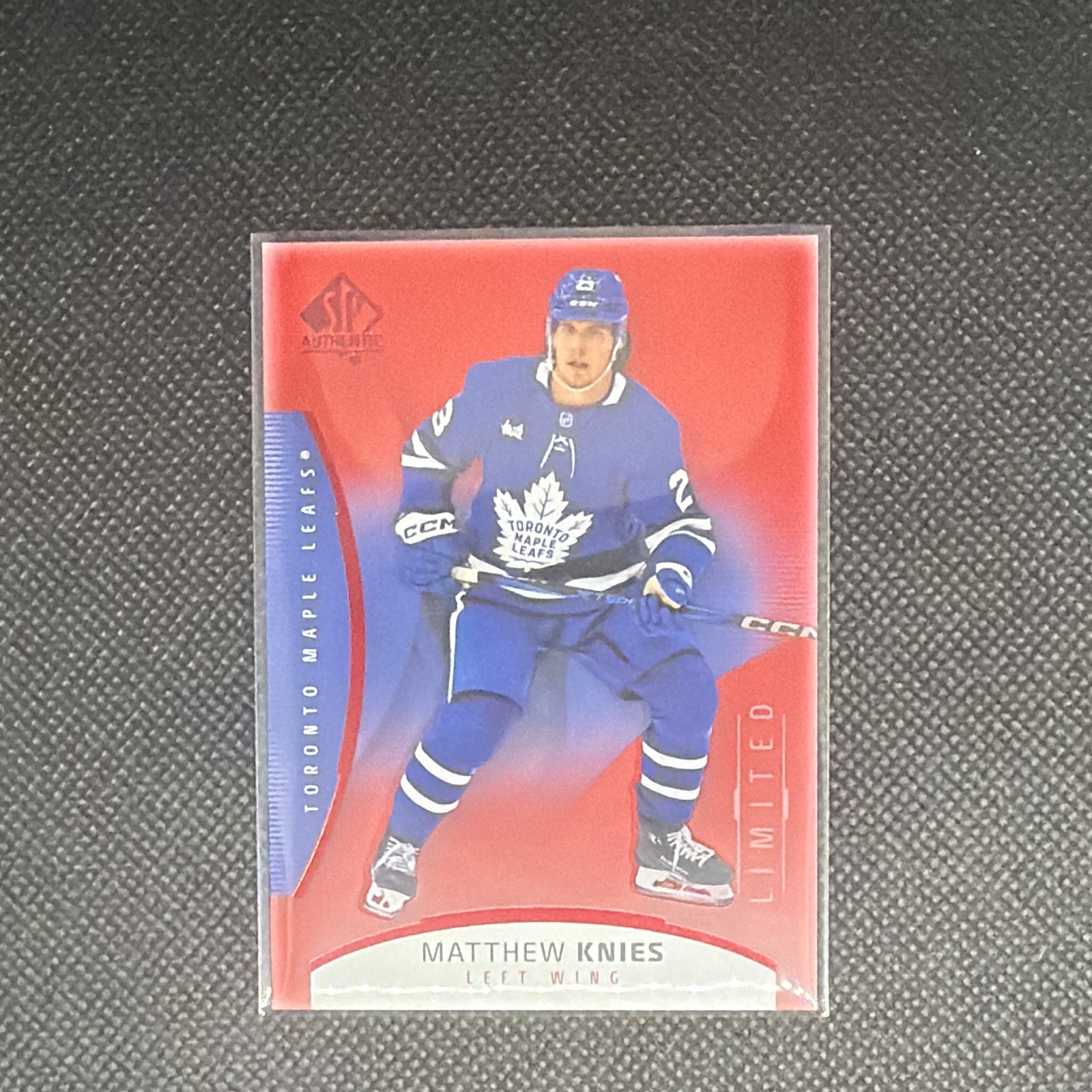 Upper Deck SP Authentic Matthew Knies Maple Leafs #88 Limited Red 2025-26