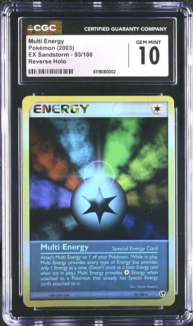 Pokemon Multi Energy 93/100 EX Sandstorm Reverse Holo Rare CGC 10 GEM MINT
