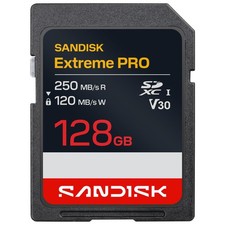 SANDISK 128GB Extreme PRO SD UHSI Card Up to 250MB/s Read Speed and 120MB/s ...