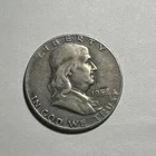 1952 D US Benjamin Franklin VINTAGE Silver Half Dollar Coin LIBERTY BELL # 1570
