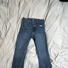 Wrangler Boys Slim Fit Blue Denim Jeans 10 Slim Adjustable Waist Cotton Spandex