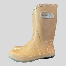 Bogs Boots Youth 4 Yellow Glitter Rain Rubber Classic Pull On