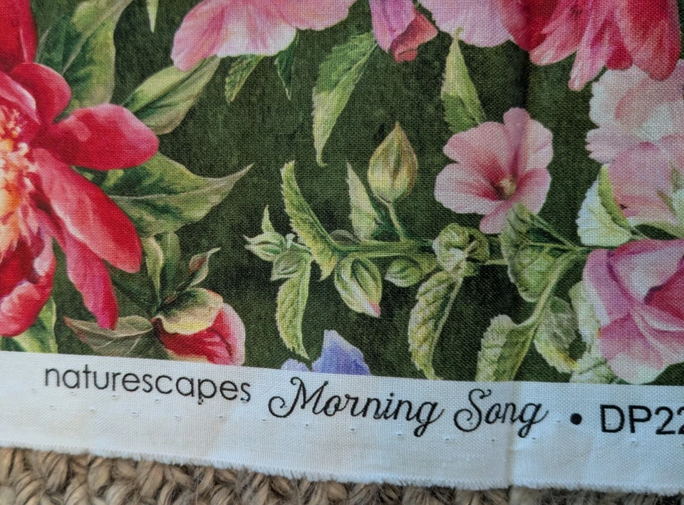 Tela acolchada floral de 2 yardas Naturescapes Morning Song Northcott Flower Garden Foto 3 de 4
