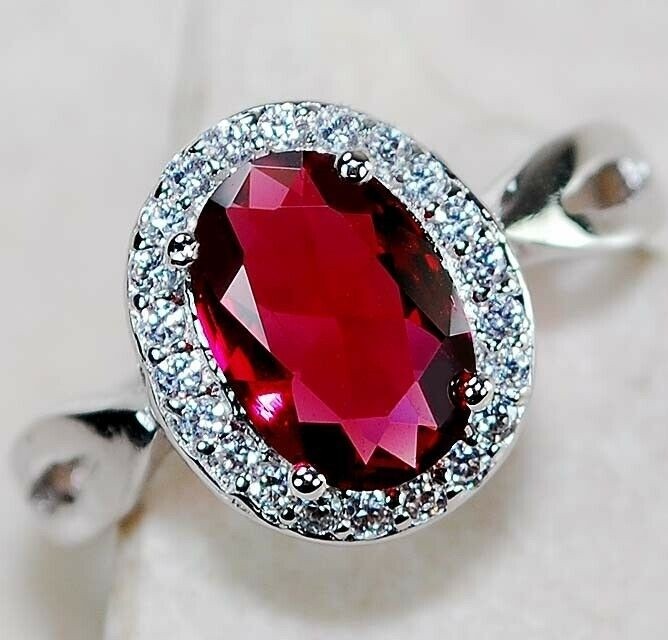 2CT Heat Treated Rubellite Tourmaline 925 Sterling Silver Ring Jewelry Sz 7 U3-5
