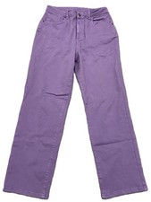 TU women's jeans dark pink loose fit size 12R zip up mid rise W30 in leg 26