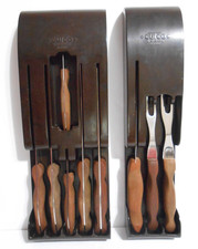 Vtg CUTCO 9 Knife Set + 2 Bakelite Drawer Wal...