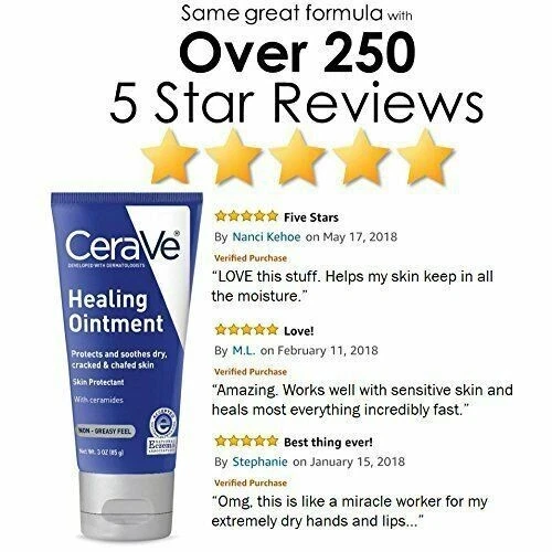 Ungüento curativo CeraVe protector de la piel con ceramidas sensación no grasa 3 onzas Foto 4 de 4