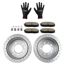 Rear Brake Rotors+Ceramic Brake Pads Kit for Lexus LX570 2008-2021 S31483 D1304