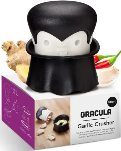 OTOTO Gracula Garlic Press, Garlic Mincer, Garlic Peeler Crusher, Halloween
Opens in a new window or