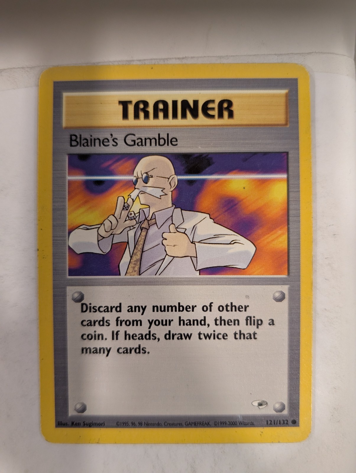 Blaine's Gamble 121/132 - Gym Heroes Set Pokemon Card