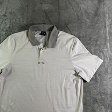 Oakley Golf Polo Shirt Mens Medium Regular Fit Gray Athletic Casual