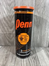 NOS Vintage X-76 Penn Tennis Balls Metal Tin container Orange World Team Tennis