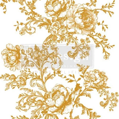 REDESIGN WITH PRIMA ReDesign Prima EGLANTINE ELEGANCE Gold Furniture Transfer for Craft Deco