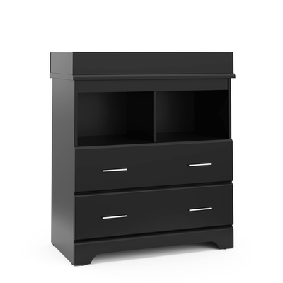 black dresser with changing table Babyletto Lolly 3-Drawer Changer Removable Tray / Washed Natural 33.5 x 19.125 x 35 Assembled Weight Nursery Changing Tables & Dressers