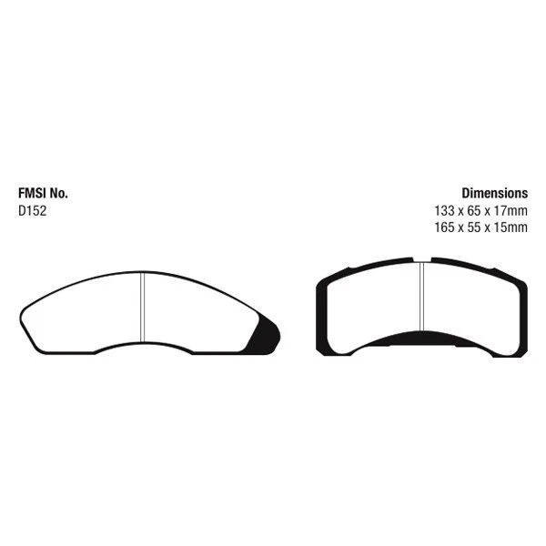 For Ford Mustang 79-82 EBC Redstuff Ceramic Low Dust Ceramic Front Brake Pads Foto 2 de 3