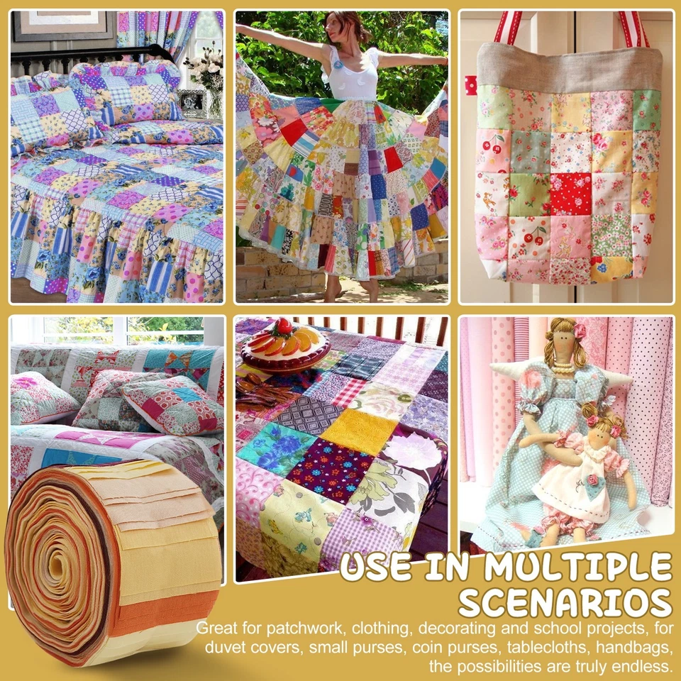 40pc Thanksgiving Jelly Roll Fabric Strips Fall Cotton Quilting Precut Patchwork - Image 2 of 4