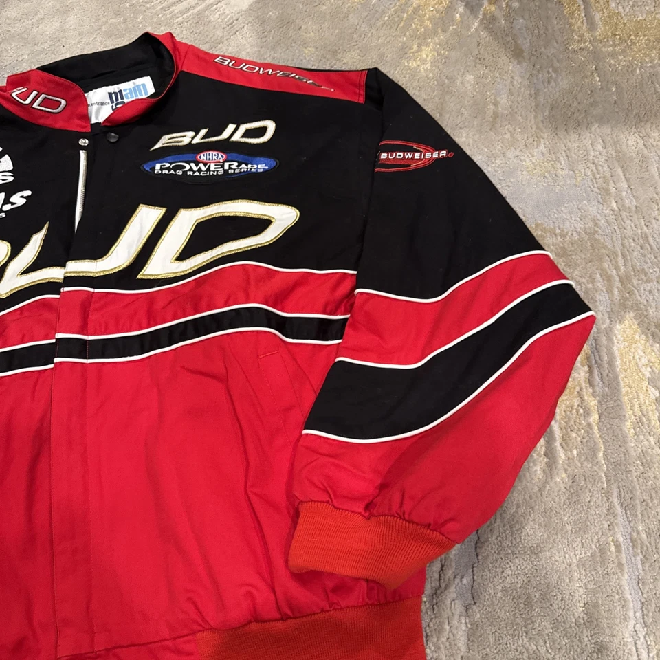 Куртка Kenny Bernstein Budweiser оригинальная NHRA 25-й год Mac Lucas размер XL б/у в отличном состоянии - Изображение 4 из 4