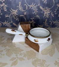 Vintage Japan Numbered Porcelain Colonial Silent Butler Crumb Catcher READ