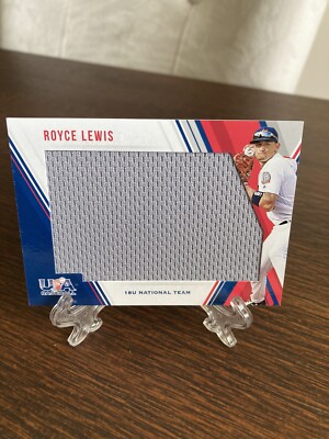 2018 PANINI USA BASEBALL Royce Lewis 18U Jumbo Patch /299 Twins GU RC pre-rookie