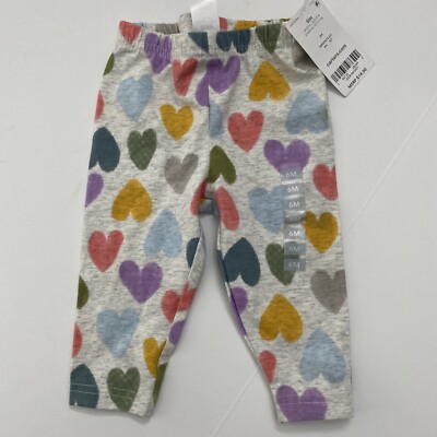 Carters baby girl pants leggings With hearts months NWT $14