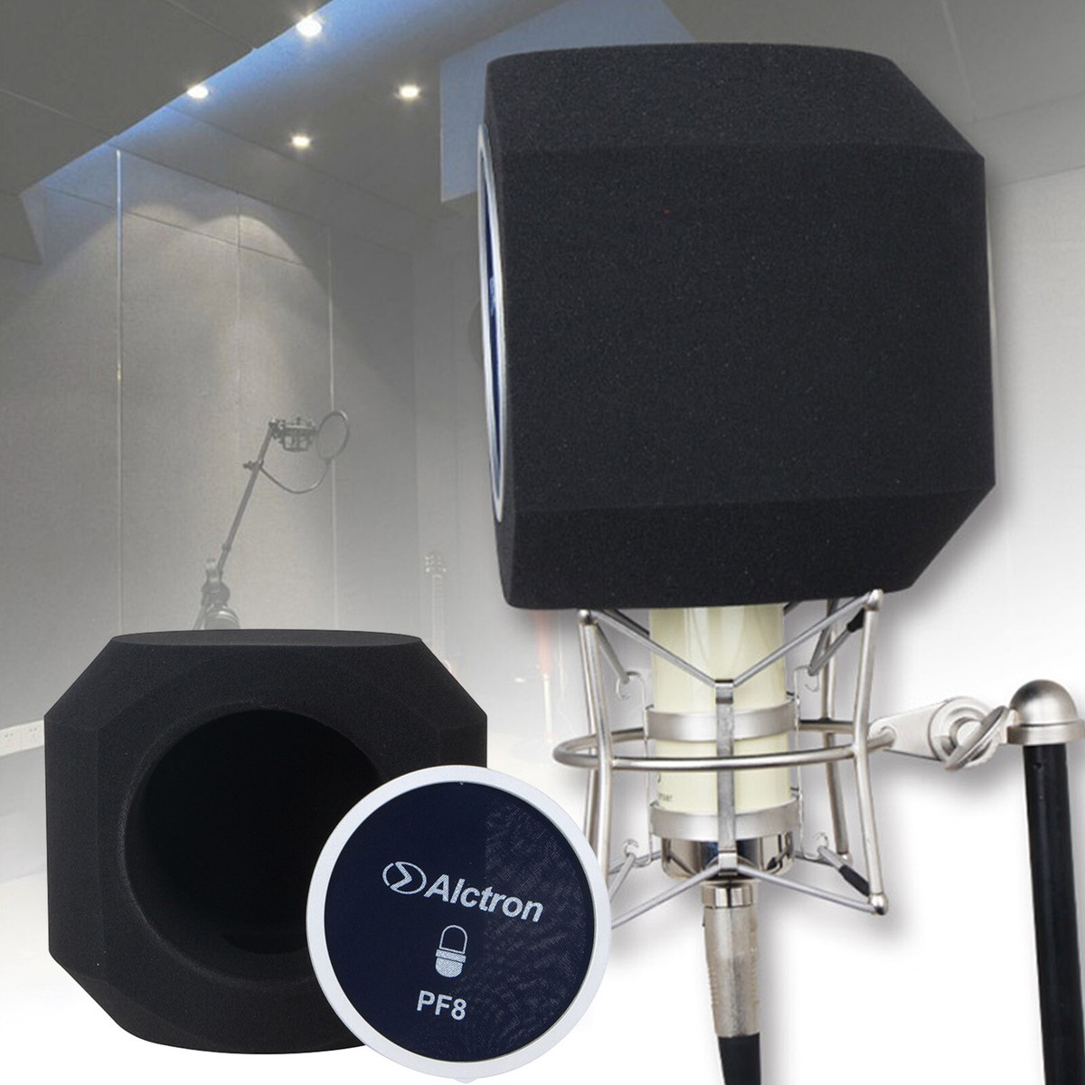 Alctron PF8 Studio Microphone Screen - Acoustic Sponge Soundproof Recording Filter
