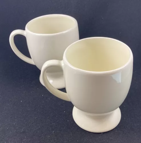 Gail Pittman Hospitality Ivory Coffee Mugs 4.3in Discontinued Set of 2