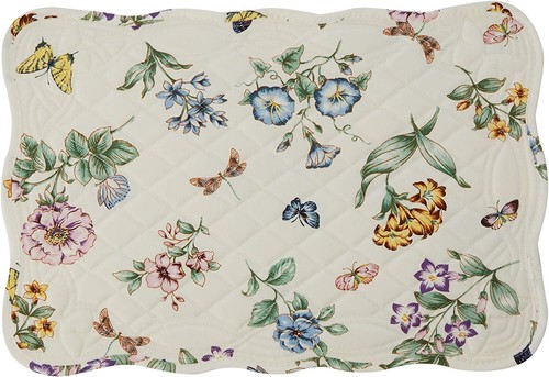 Lenox Butterfly Meadow Quilted Placemat, Set of 4, New in Original Vinyl Wrap - Picture 2 of 2