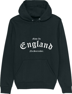 Made In England No Surrender Hoodie St Georges Day English Supporter
