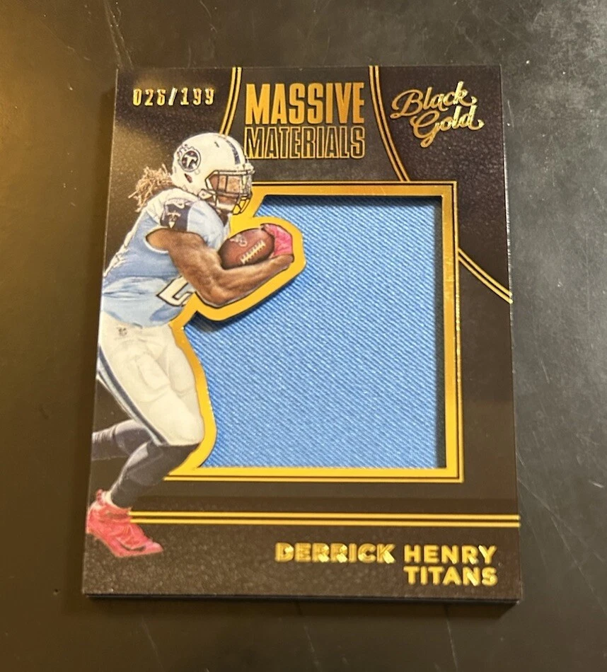 Derrick Henry Panini Black Gold Massive Materials #11 Super Prime 1/1