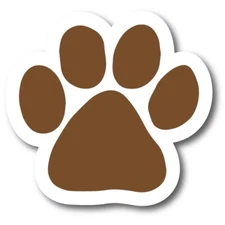 Blank Brown Pawprint Car Magnet By Magnet Me Up 5" Paw Print Auto Truck Decal