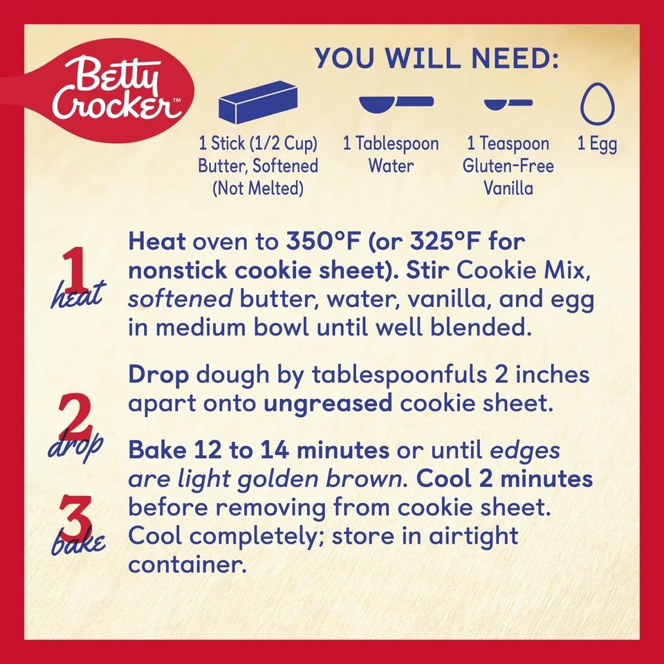 Betty Crocker mistura de biscoito chocolate sem glúten pacote com 6 19 onças - Imagem 4 de 4
