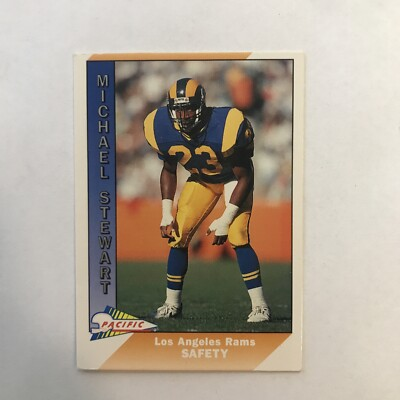 #ad 1991 Pacific Michael Stewart Los Angeles Rams #261 $1.68