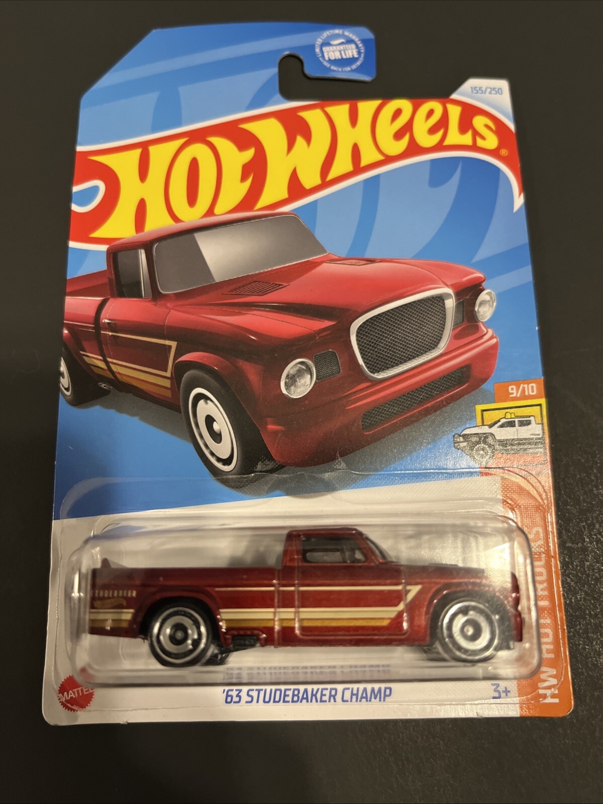 HOT WHEELS '63 Studebaker Champ Red Pickup Truck