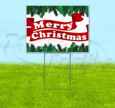 MERRY CHRISTMAS 18x24 Yard Sign Corrugated Plastic Bandit Lawn USA HOLIDAYS