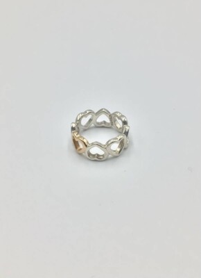 TIFFANY&Co. Sentimental Heart Ring Size 4-4.5 SV925 18K RG