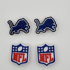 NFL Detroit Lions Football Team For Crocs Shoe Charms Jibbitz - 4 pieces