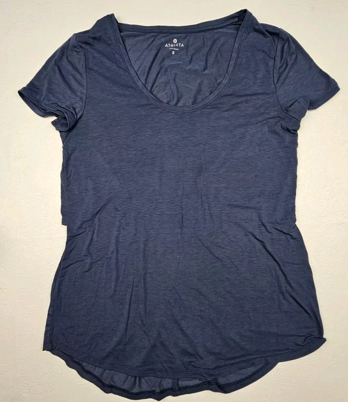 athleta pullover criss-cross back scoop neck shirt