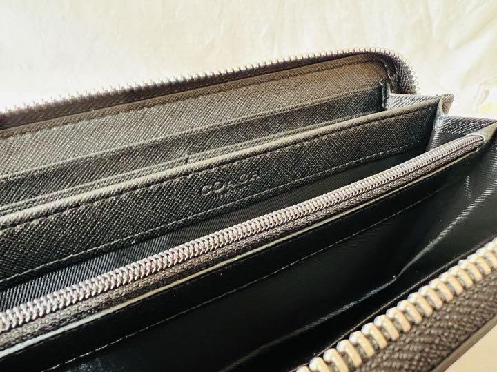 COACH x PEANUTS Long Wallet Snoopy Woodstock BLACK Leather Zip | eBay